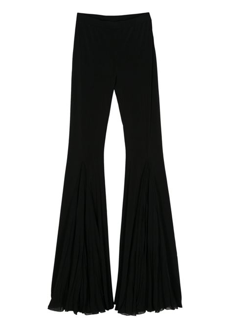 Black jersey flared trousers - women NENSI DOJAKA | NDSS24TRS043BLK